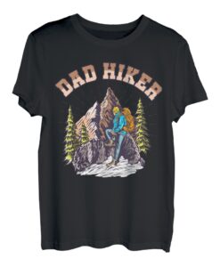 Dad Hiker Mountain Terrain Climber Trekking Daddy Wandern T-Shirt