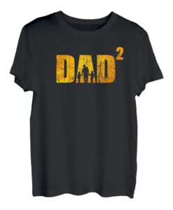Dad hoch 2 zweifacher Papa Vater zwei Söhne Zwillinge T-Shirt