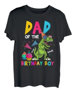 Dad Of The Birthday Boy T-Rex Dinosaurier Geburtstag T-Shirt