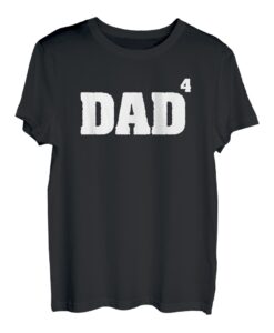 Dad To the 4th Power Vatertag für Papa Papa von 4 Kindern T-Shirt