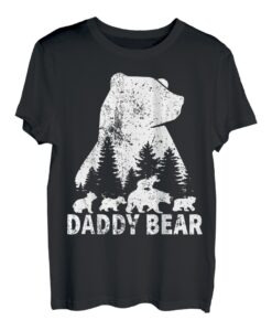 Daddy Bear 4 Jungs Vatertag lustiger Papa Bär 4 Kinder Vintage T-Shirt