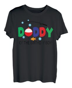Daddy of The Birthday Boy 1. Geburtstag Angeln Thema Junge T-Shirt