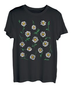 Daisies - Kamille-T-Shirt, niedliches Blumenmuster, Vintage-Gänseblümchen T-Shirt
