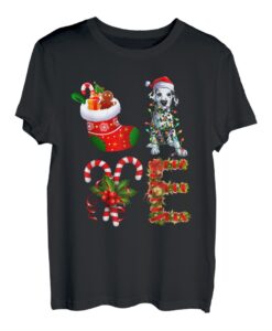 Dalmatiner Hund Weihnachten Licht Hund Tierliebhaber T-Shirt