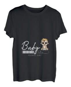 Damen Baby Loading Please Wait Muttertag Werdende Mutter Familie T-Shirt
