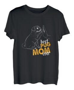 Damen Best Pug Mom Ever Mops Pulli Mops Mama Mops Mutter Mops T-Shirt