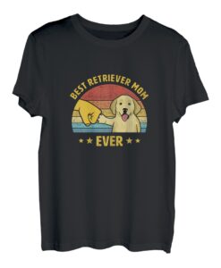 Damen Beste Golden Retriever Mama Vintage Welpen Mutter Design T-Shirt