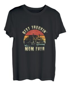 Damen Beste Truckin' Mom aller Zeiten Vintage Trucker Truck Driver Mama T-Shirt