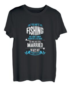 Damen Ehemann Ehefrau Angeln Design für eine Fischerfrau T-Shirt