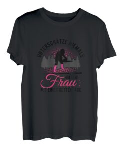 Damen Holzfäller Frau mit Motorsäge Baumpflege Kettensäge T-Shirt
