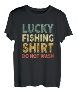 Damen Lucky Fishing Shirt Do Not Wash Barsch Fisch Lustiger Angler T-Shirt
