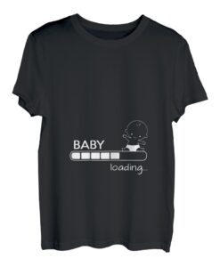 Damen Lustiges Baby beim Laden der Schwangerschaft. T-Shirt