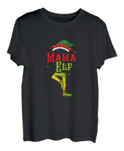Damen Mama Elf Mutter Weihnachtsbaum Nikolaus Neujahr Geschenk T-Shirt