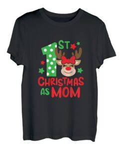 Damen My 1st Christmas As a Mommy Cute Christmas 2022 Rentier Tee T-Shirt