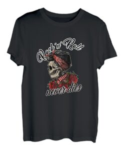 Damen Rockabilly Girl Vintage Retro Rock n Roll Tattoo Pin Up T-Shirt
