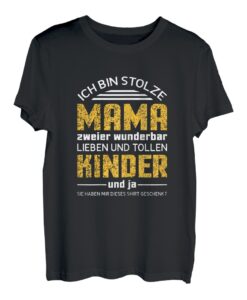Damen T-Shirt Mama Geschenk Mutter Kinder Söhne Töchter Spruch