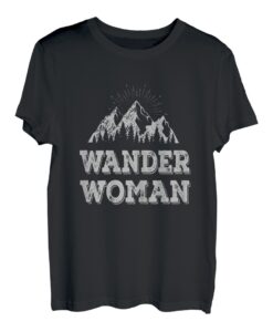 Damen WANDER WOMAN T-Shirt Alpin Berge Natur Hiking Retro Geschenk T-Shirt
