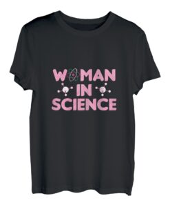 Damen Woman In Science Scientist Chemistry Biology Mathematik T-Shirt