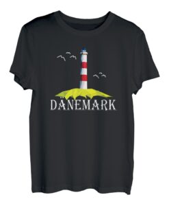 Dänemark Motiv mit Möwe und Leuchtturm Dänemark T-Shirt