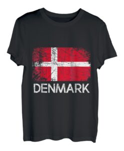 Dänische Flagge T Shirt Vintage Distressed Dänemark T Shirt T-Shirt