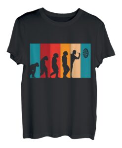 Darts Evolution Dartscheibe cooles Dartspieler Geschenk T-Shirt
