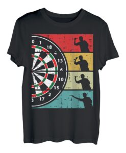 Dartscheibe Dartspieler Retro Sport Dart Lover Männer Frauen Kinder T-Shirt