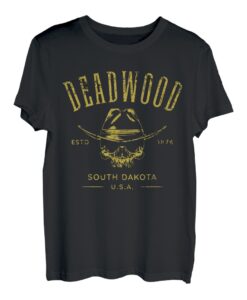 Deadwood South Dakota USA Totenkopf im Used-Look T-Shirt