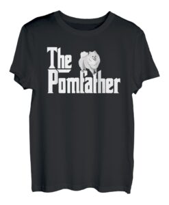 Der Pomfather - Pom Father Lustiger Hund Papa Pommerscher T-Shirt