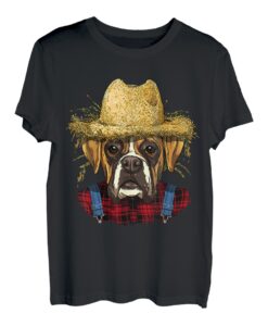 Deutscher Boxer Bauer Landwirtschaft Landwirtschaft Haustier Boxer Hundeliebhaber T-Shirt