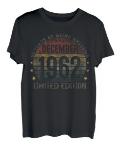 Dezember 1962 Lustige Geschenke 60 Geburtstag Männer Frauen T-Shirt