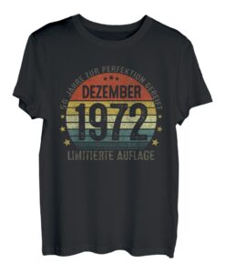 Dezember 1972 Vintage 50 Geburtstag Geschenke Männer Frauen T-Shirt
