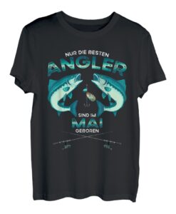 Die Besten Angler sind im Mai geboren Angler Geburtstags T-Shirt