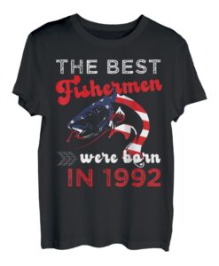 Die besten Fischer wurden 1992 geboren Fun 30 Birthday Fishing T-Shirt