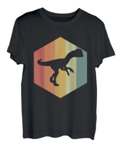 Dilophosaurus Dinosaurier Retro Hexagon T-Shirt