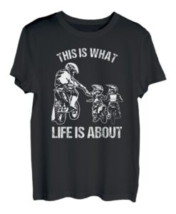 Dirt Bike Dad Motocross Motorrad FMX Biker Vater mit Kinder T-Shirt