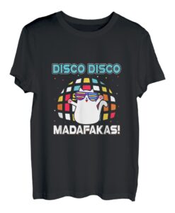 Disco Katze T-Shirt Disco Madafakas Katzen DJ Techno Party T-Shirt