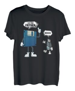 Diskette Und USB Vater Und Sohn Nerd Geek Computer T-Shirt