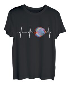 Diskus-Fischherzschlag für Aquarienliebhaber T-Shirt