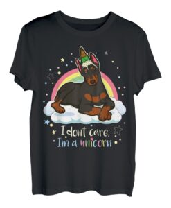 Dobermann Shirt Unicorn Geschenk Idee T-Shirt