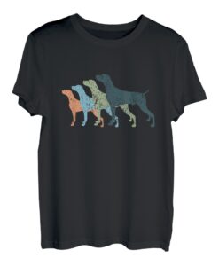 Dog Mom & Dad Silhouette - Vintage Weim Weimaraner T-Shirt