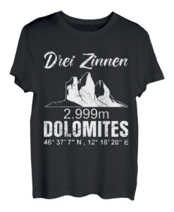 Dolomiten Bergsteiger und Wanderer Bergfan Drei Zinnen T-Shirt