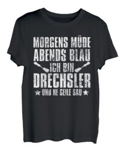 Drechseln Drechsler - Drechsel Holz Morgens Mde Abends Blau T-Shirt