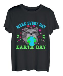 Earth Day Everyday Earth Day Floral Waschbär Liebhaber Frauen Männer T-Shirt