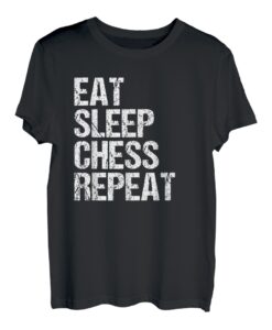 Eat Sleep Chess Lustiges Weihnachts Geschenk Schach Shirt T-Shirt