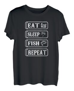 Eat Sleep Fish Repeat Outdoor Fisherman's Fishing T-Shirt
