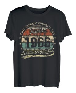 Echt Absolut Einmalig Seit Januar 1966 Retro Geburtstag T-Shirt