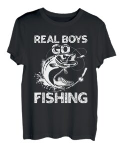 Echte Jungs gehen angeln T-Shirt