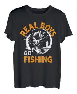 Echte Jungs gehen angeln T-Shirt