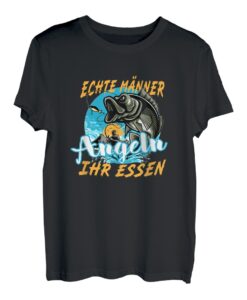 Echte Männer angeln ihr Essen. Angel Geschenk für Männer T-Shirt