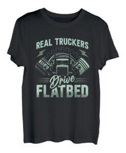 Echte Trucker fahren Pritschen-Trucker T-Shirt